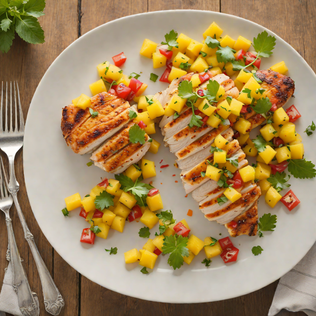 Pan-Seared Chicken with Tropical Mango-Pineapple Salsa