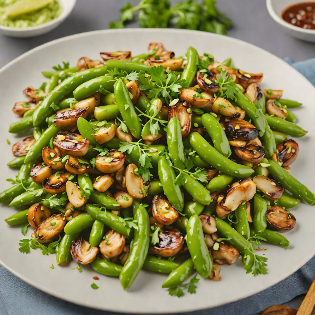 Sautéed Garlic and Parsley Broad Bean Stir Fry
