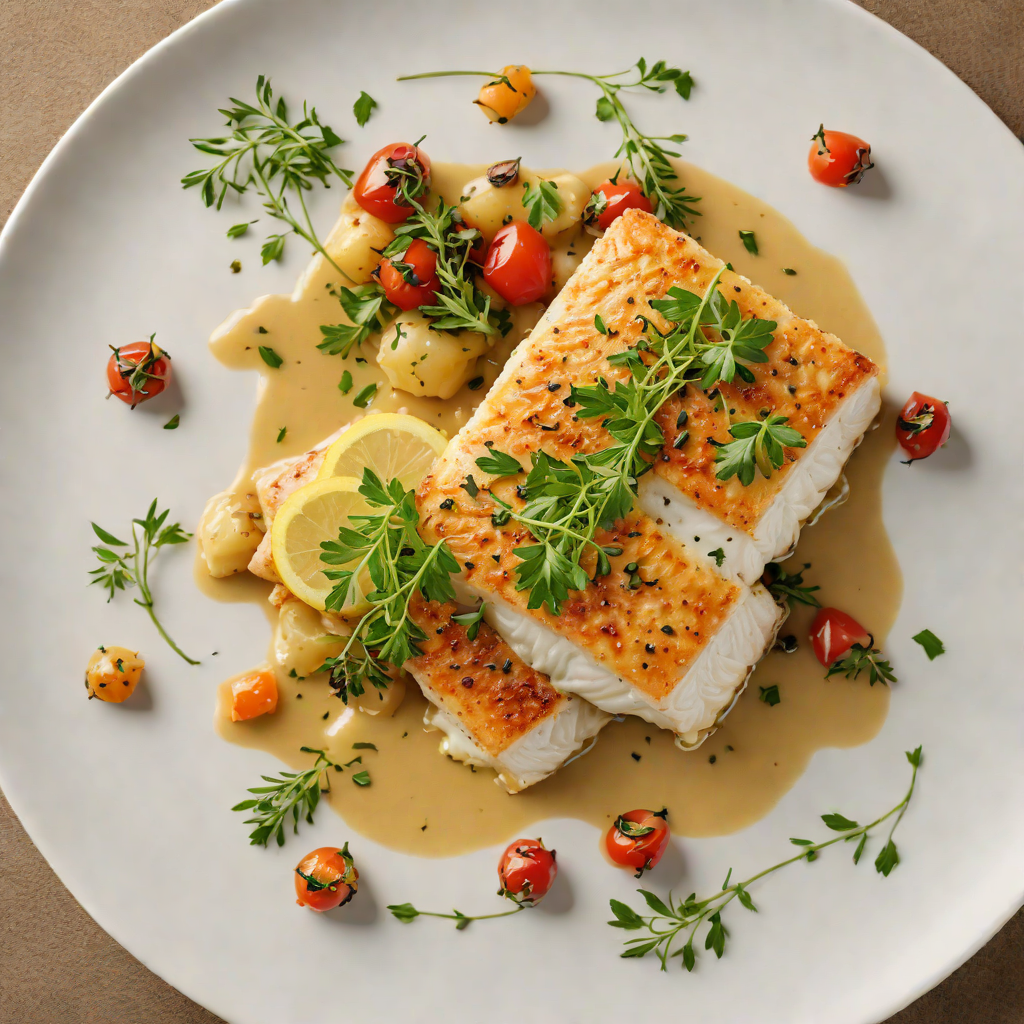 Pan-Roasted Mediterranean Cod with Lemon-Oregano Sauce
