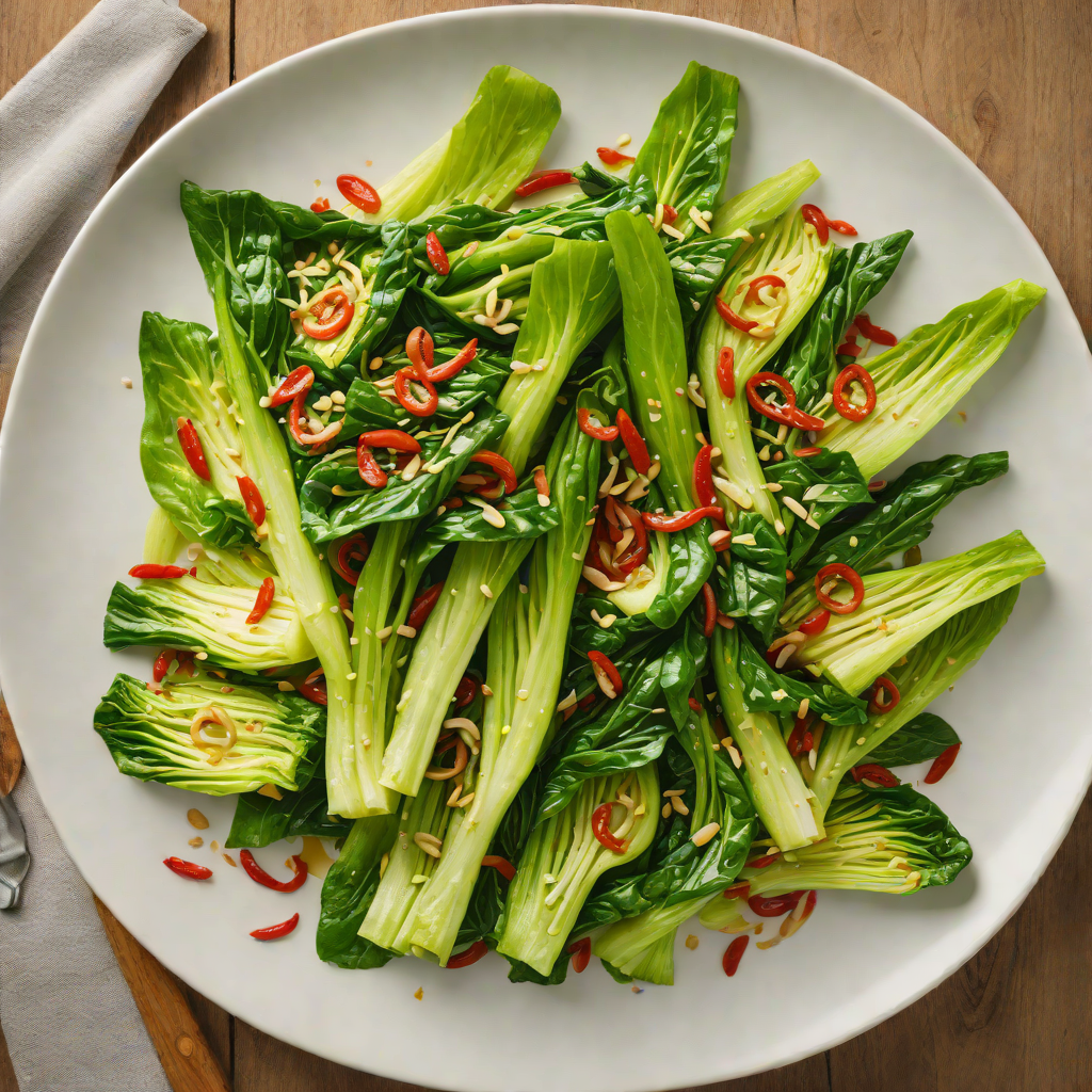 Crisp Stir-Fried Bok Choy with Garlic and Chili