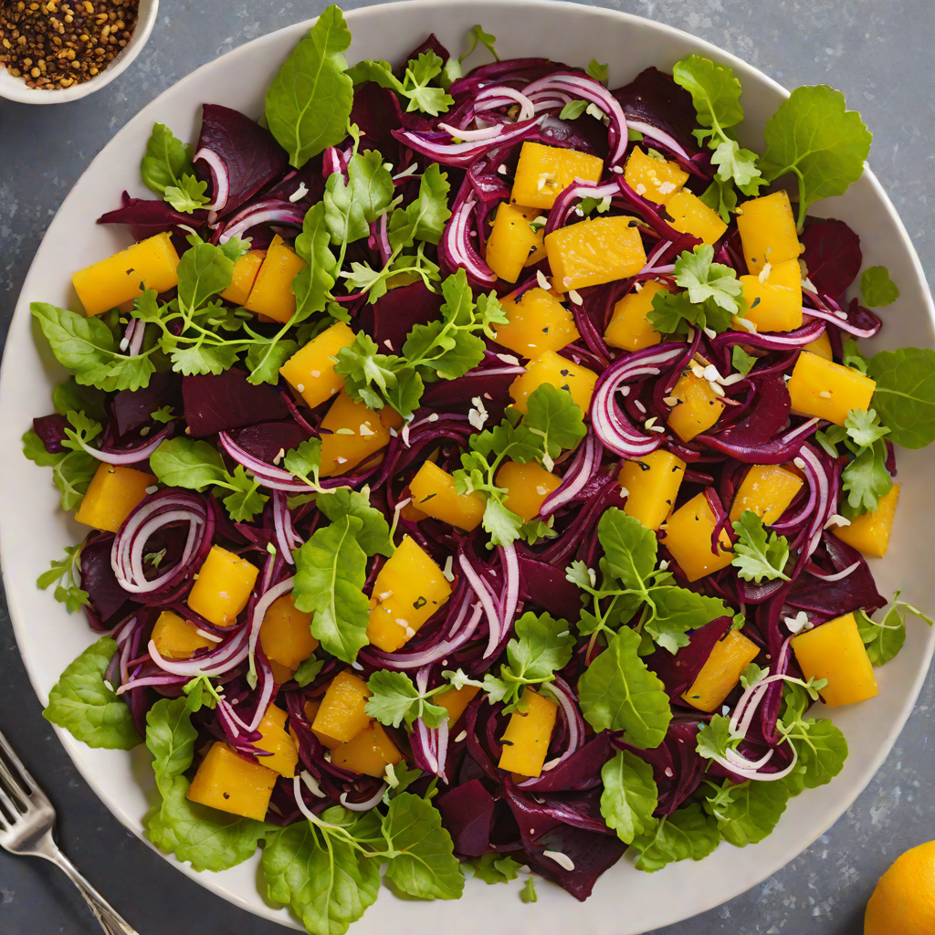 Roasted Beet and Purple Cabbage Salad with Citrus Vinaigrette