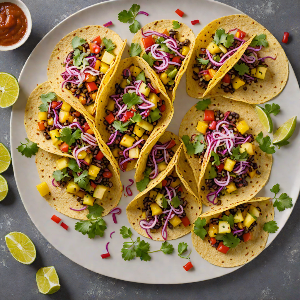 Purple Corn Tortilla Tacos with Charred Pineapple Salsa