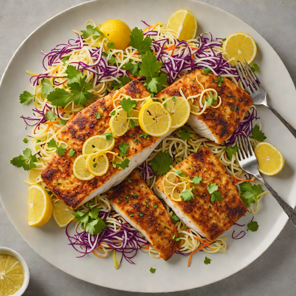Pan-Seared Cajun Catfish with Zesty Citrus Slaw