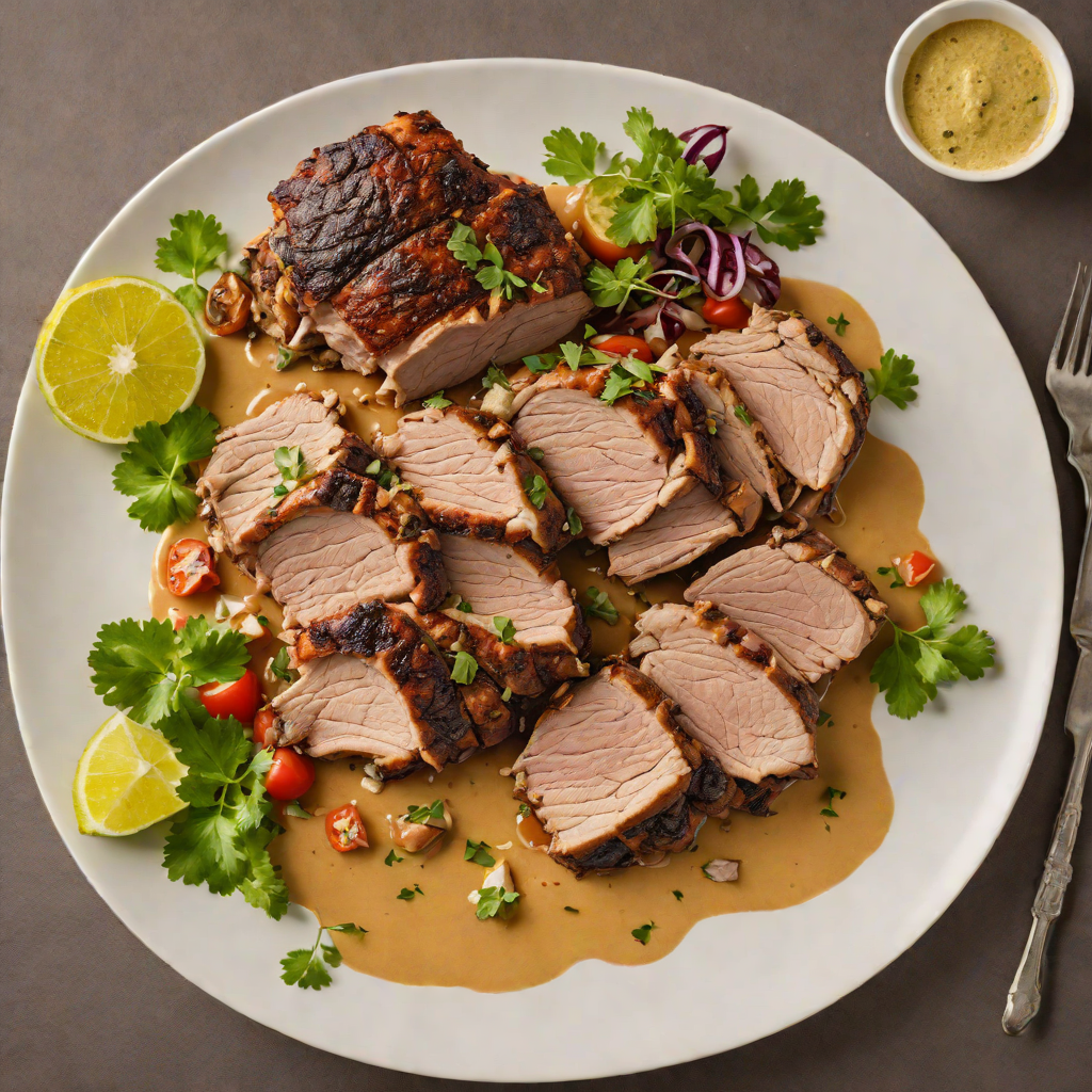Slow-Roasted Cuban Pork Shoulder with Mojo Sauce