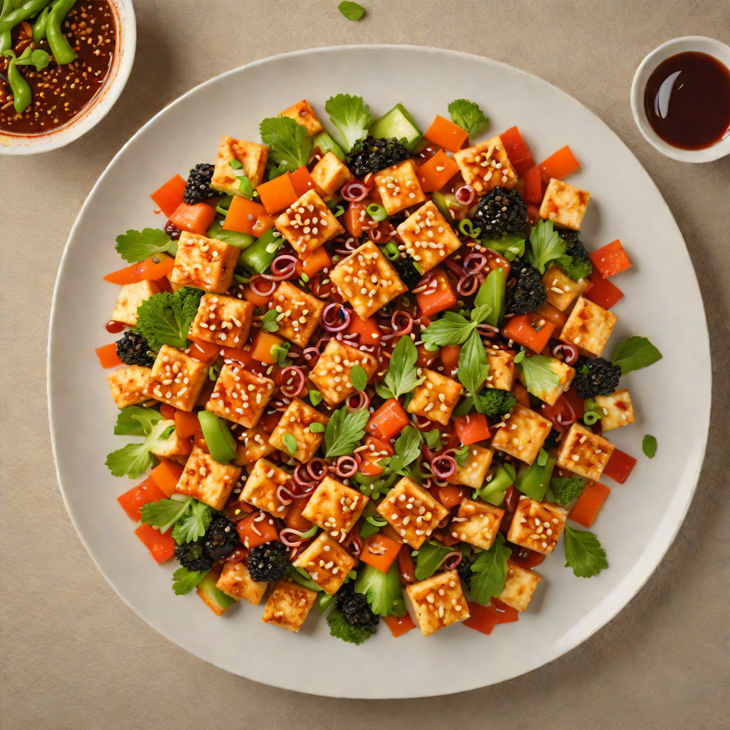 Stir-Fried Tofu with Korean Gochujang and Vegetables