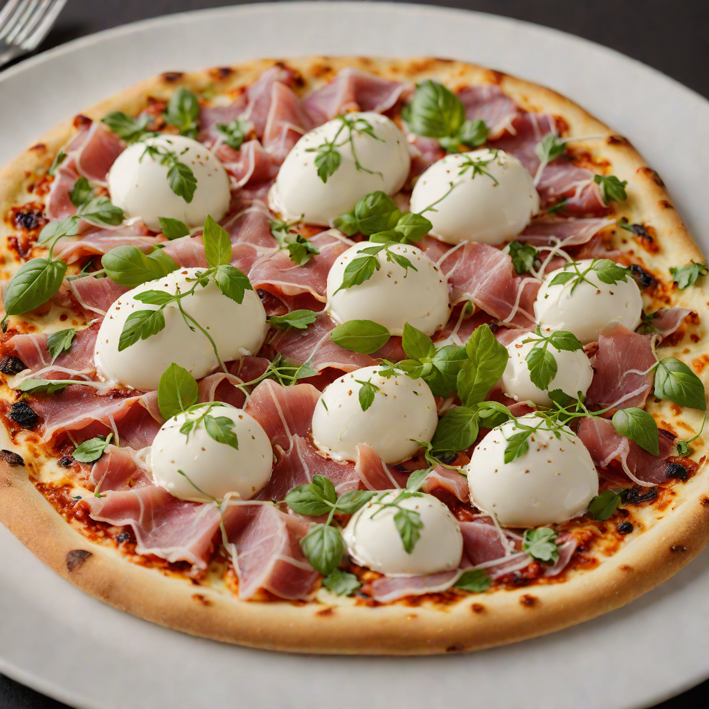 Wood-Fired Pizza with Imported Italian Burrata and Prosciutto