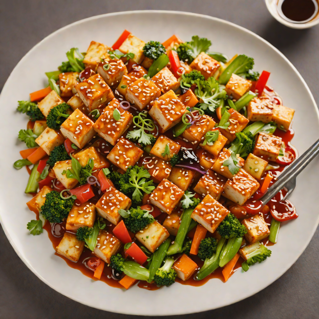 Korean-Style Stir-Fried Tofu with Gochujang and Vegetables