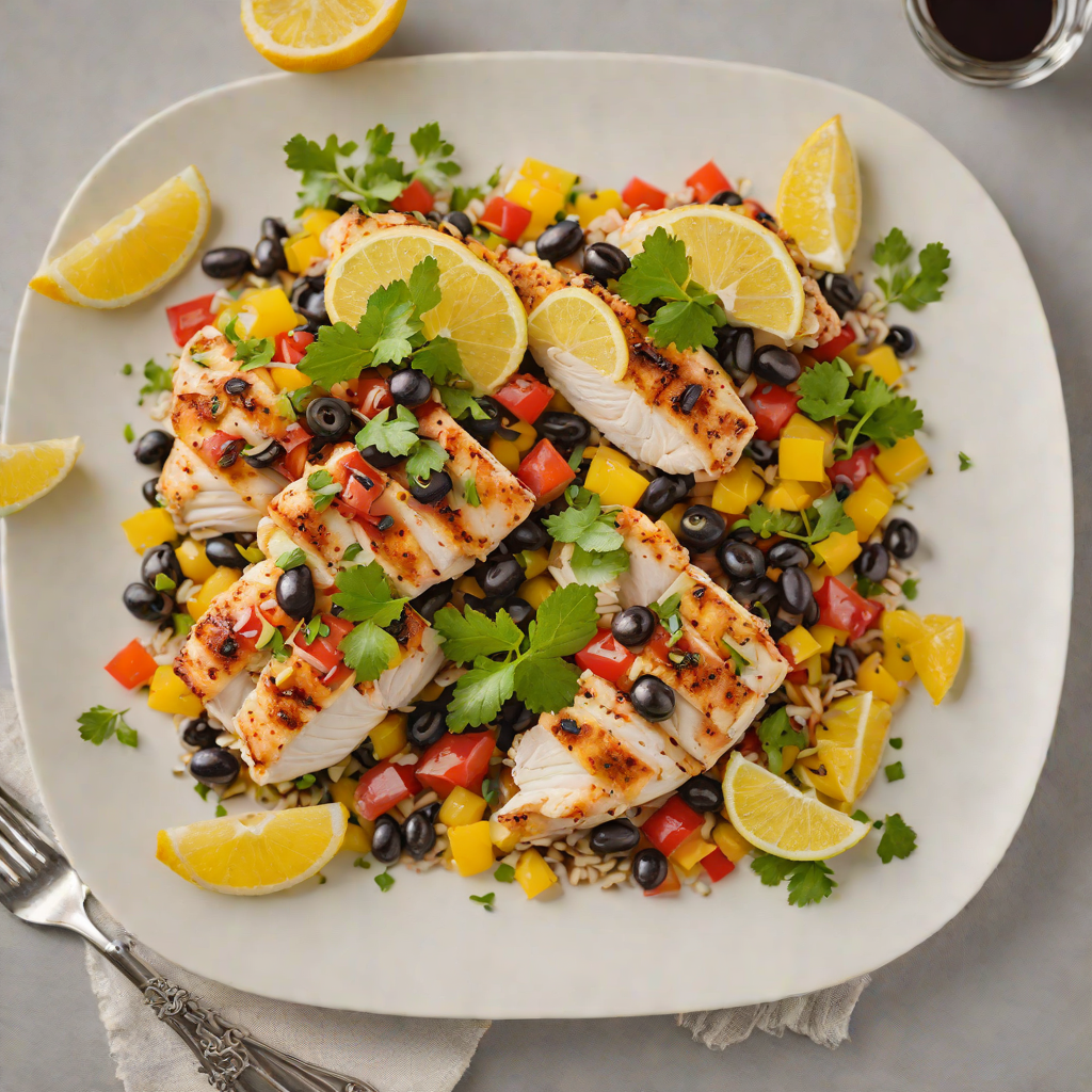 Sautéed Chicken with Citrus and Black Bean Salsa