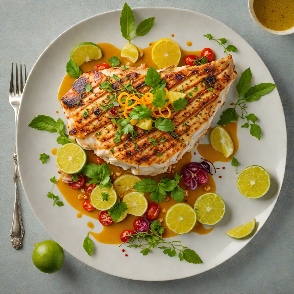 Citrus-Marinated Grilled Caribbean Snapper with Guatemalan Mojo Sauce