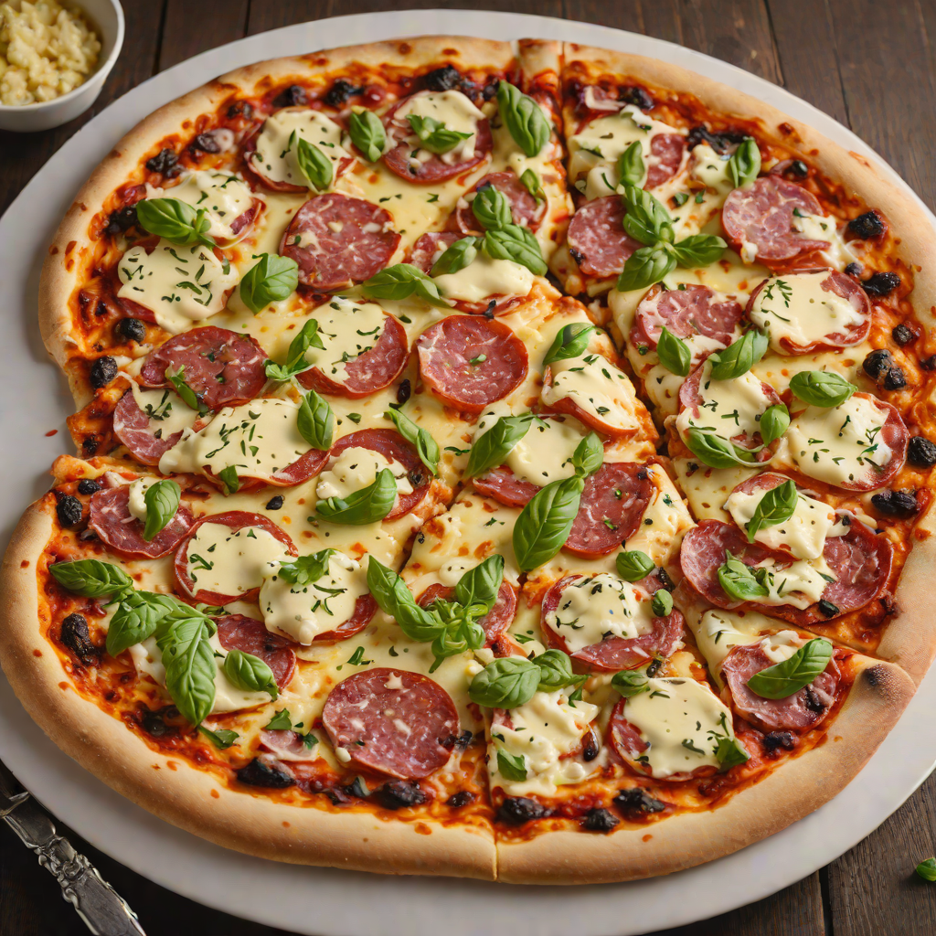Wood-Fired Calabrese Pizza with Spicy Salami and Mozzarella