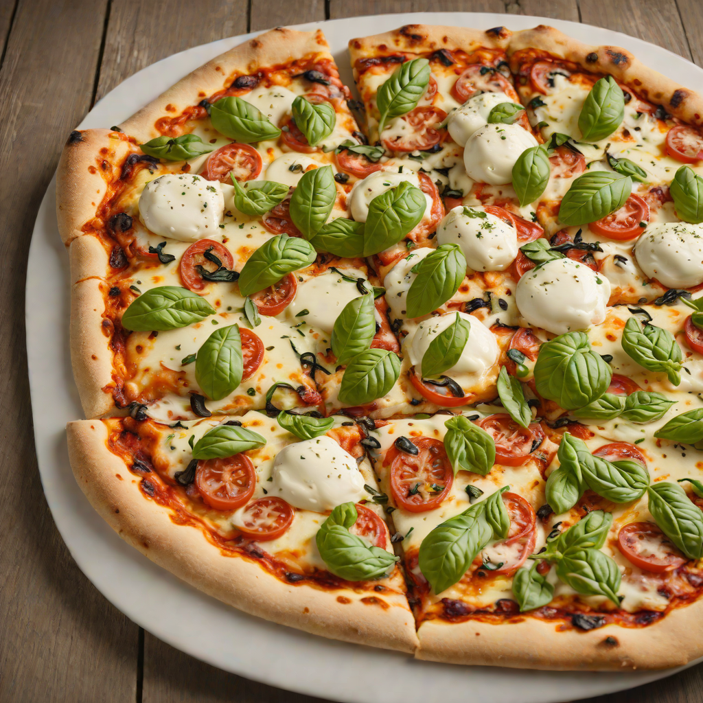 Wood-Fired Pizza with Imported Italian Mozzarella and Basil
