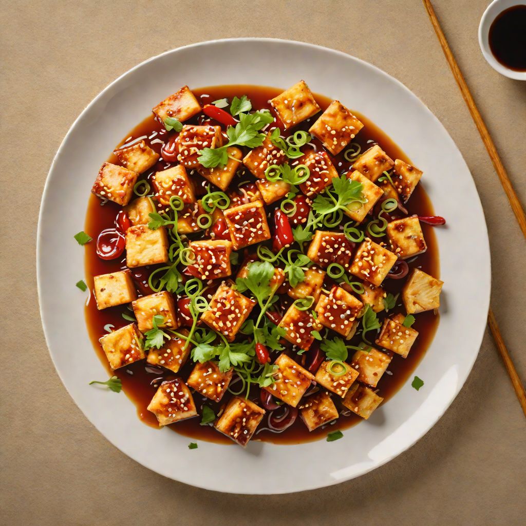 Stir-Fried Szechuan Tofu with Garlic and Chili Oil