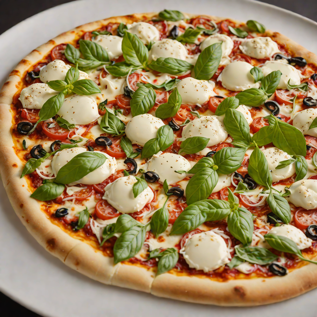 Wood-Fired Pizza with Imported Italian Mozzarella and Fresh Basil