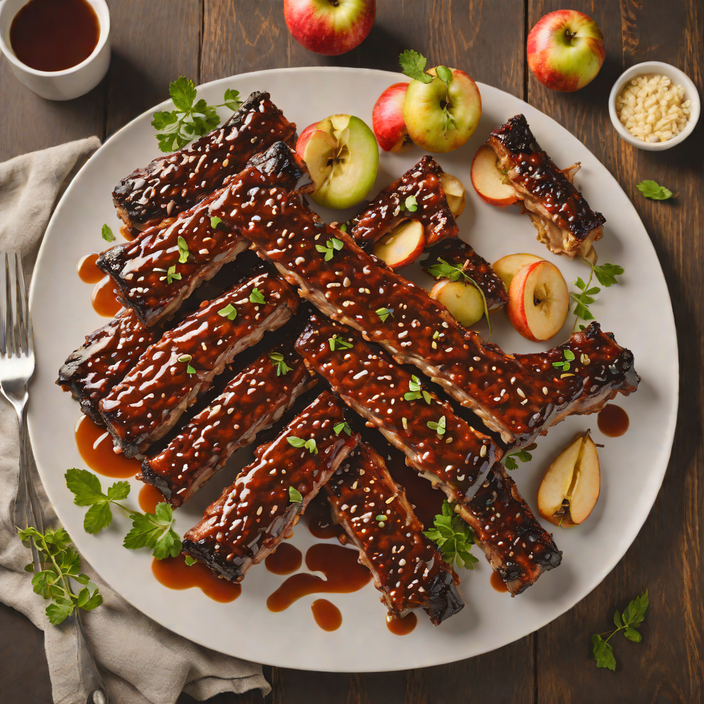 Smoked Maple-Glazed Pork Ribs with Applewood
