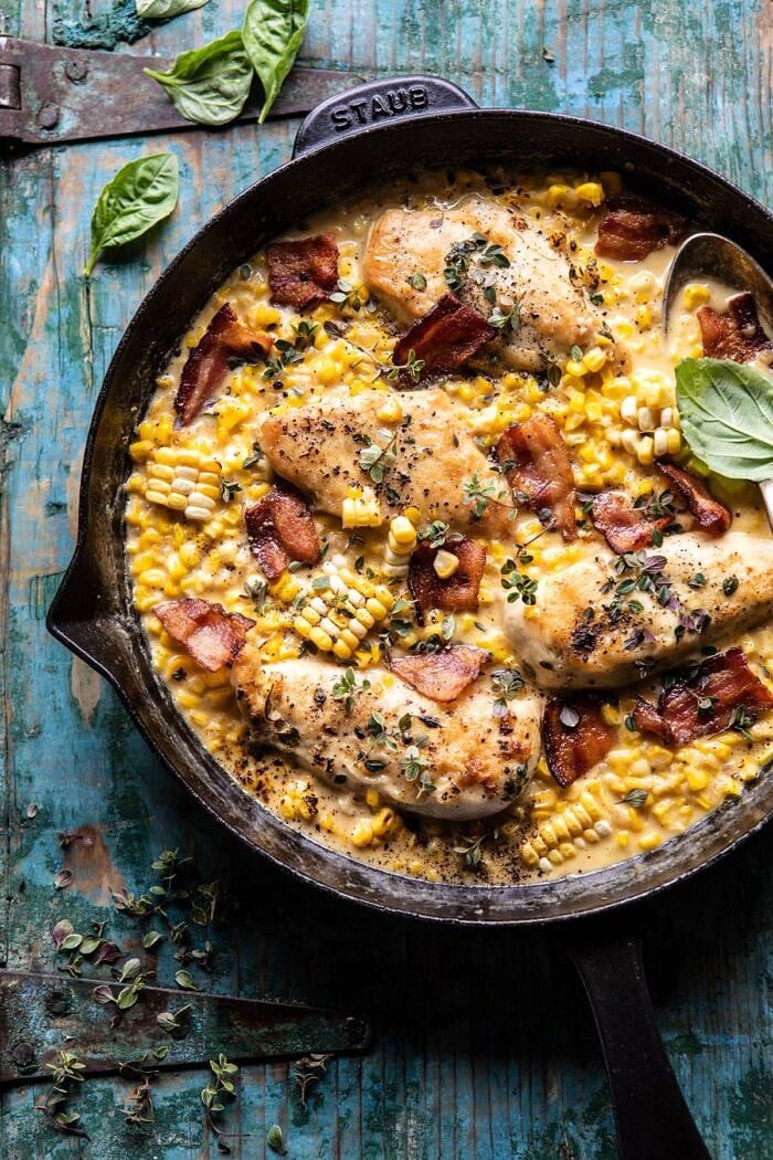 Buttermilk-Crusted Chicken with Heirloom Corn Salsa