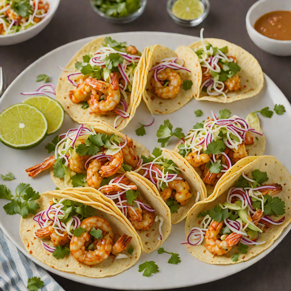 Orange-Chile Glazed Shrimp Tacos with Cilantro Slaw