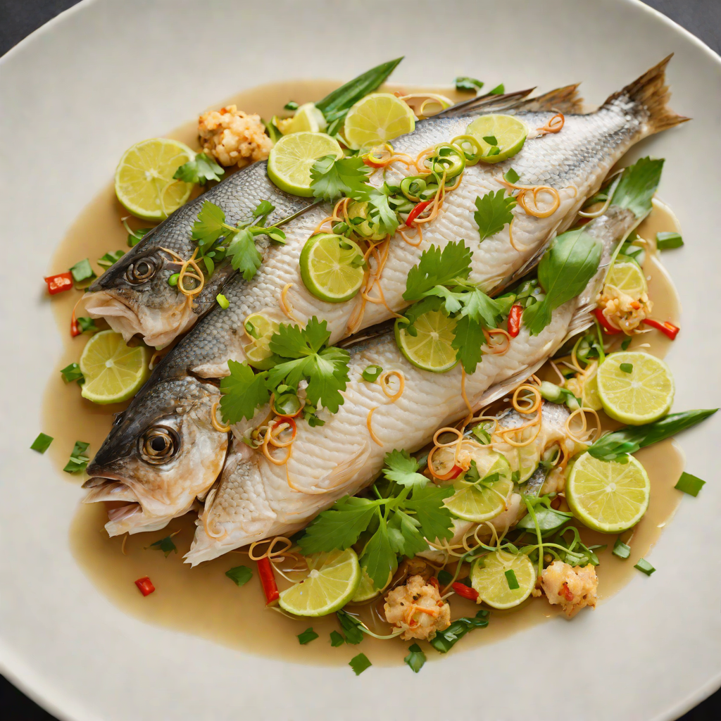 Steamed Asian-Style Fish with Ginger and Scallions