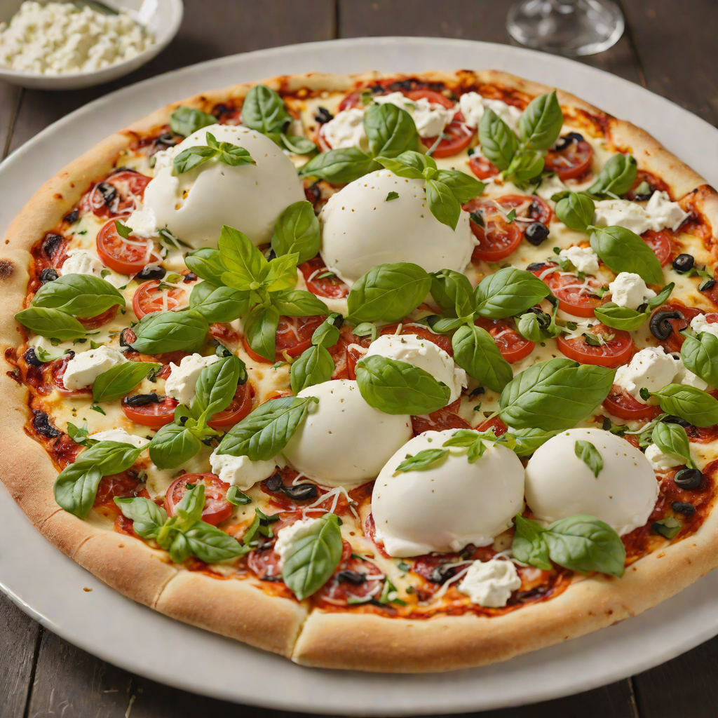 Wood-Fired Pizza with Imported Italian Burrata and Basil