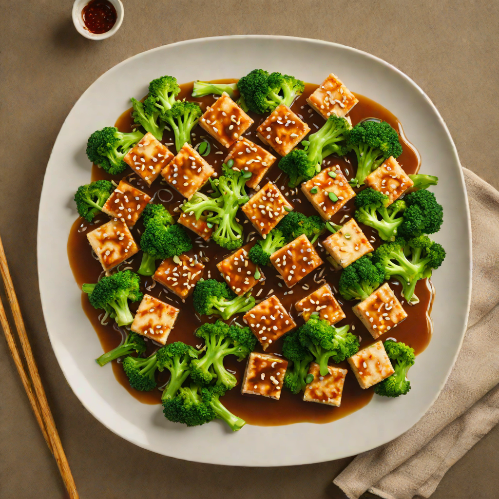 Wok-Seared Tofu with Garlic and Broccoli in Oyster Sauce