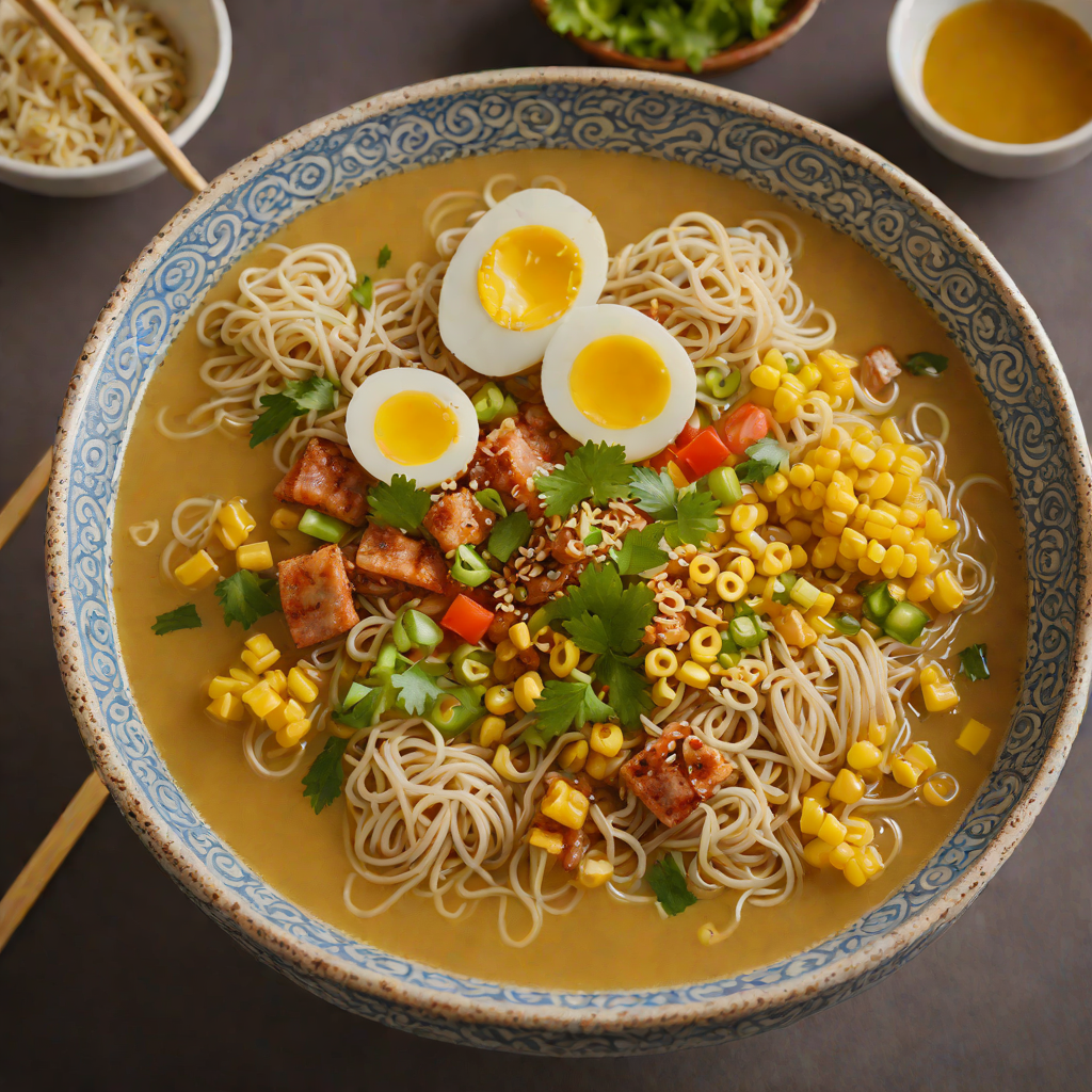 Sapporo-Style Butter Corn Ramen with Sweet Corn and Miso Broth