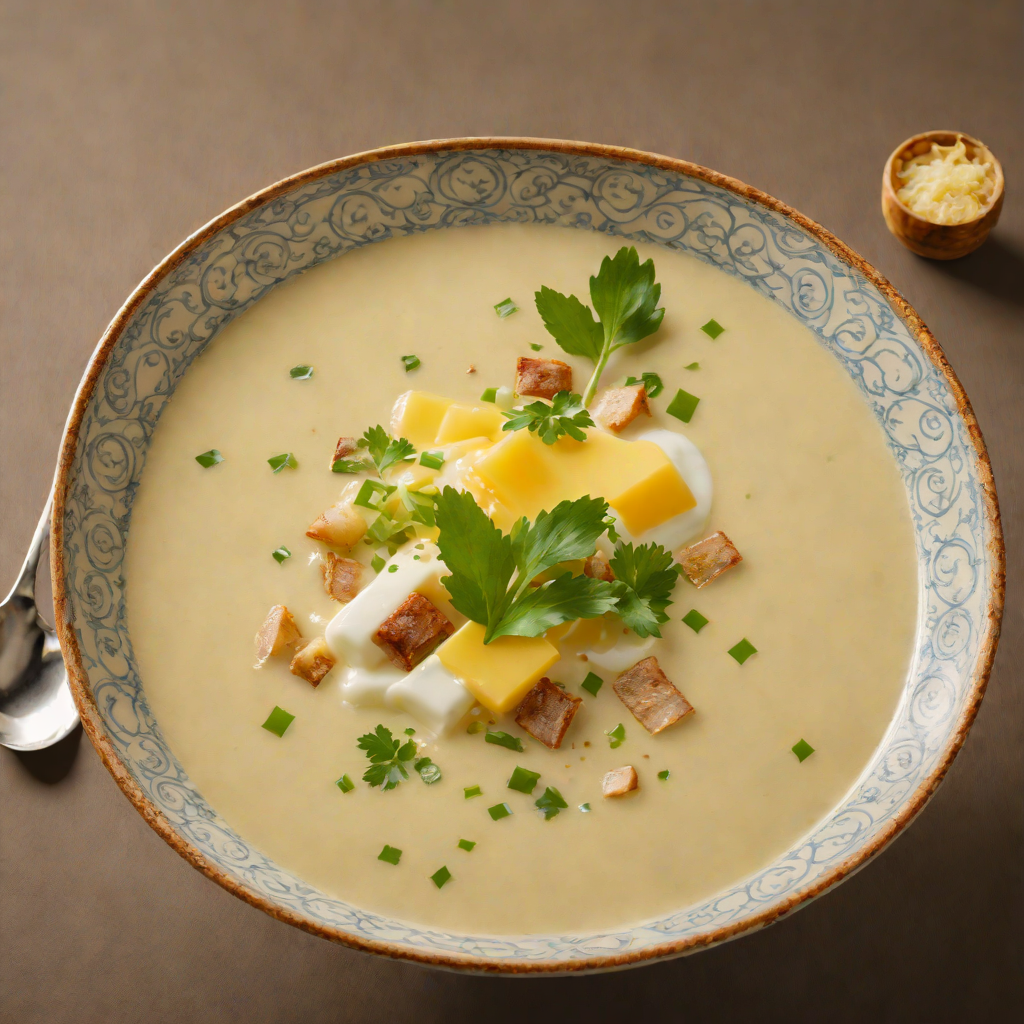 Hokkaido Potato and Butter Soup with Leeks and Cream