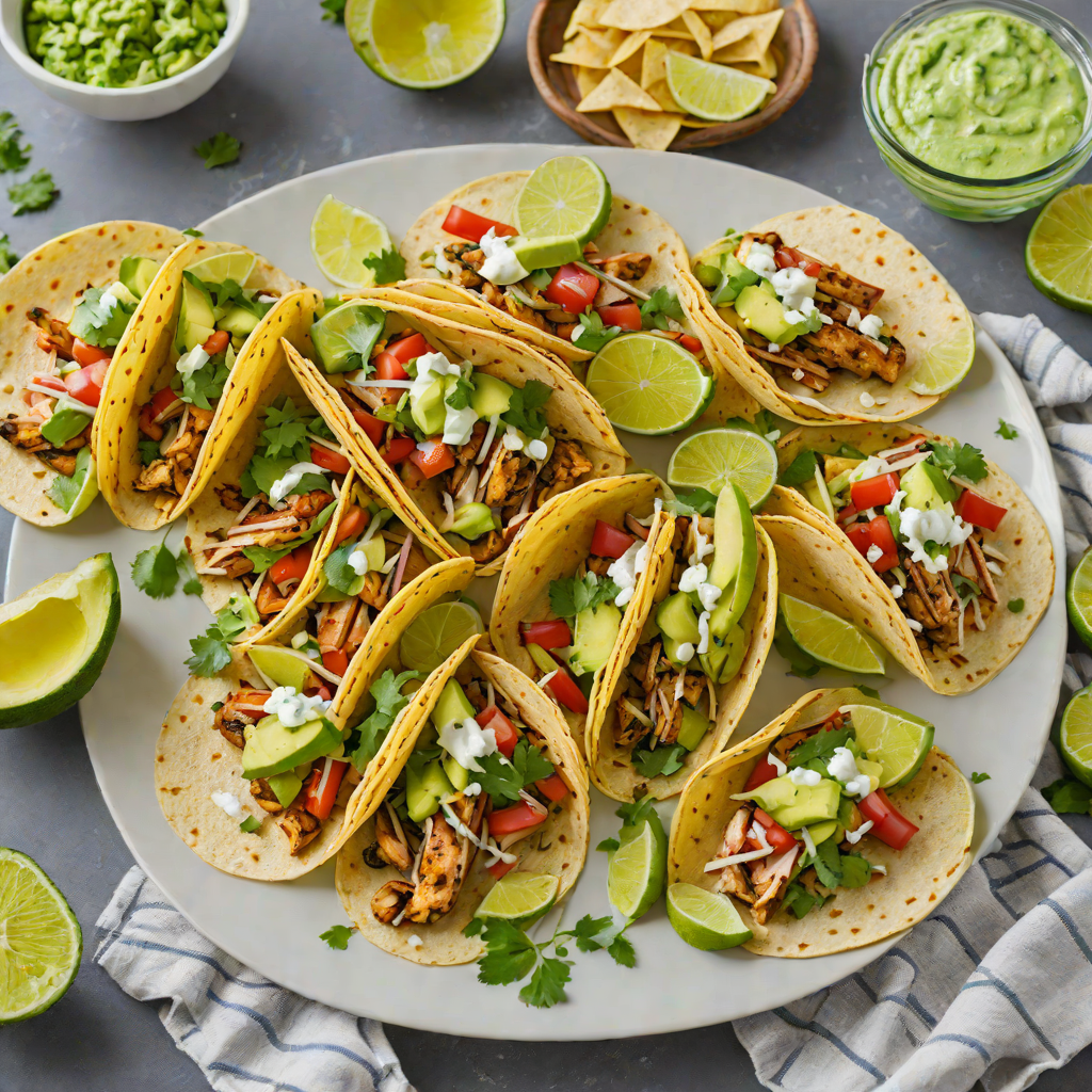 Tequila-Lime Grilled Chicken Tacos with Avocado Crema