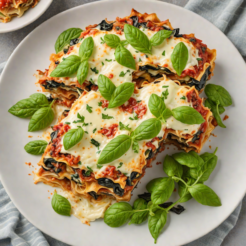 Eggplant and Spinach Keto Lasagna with Ricotta and Mozzarella