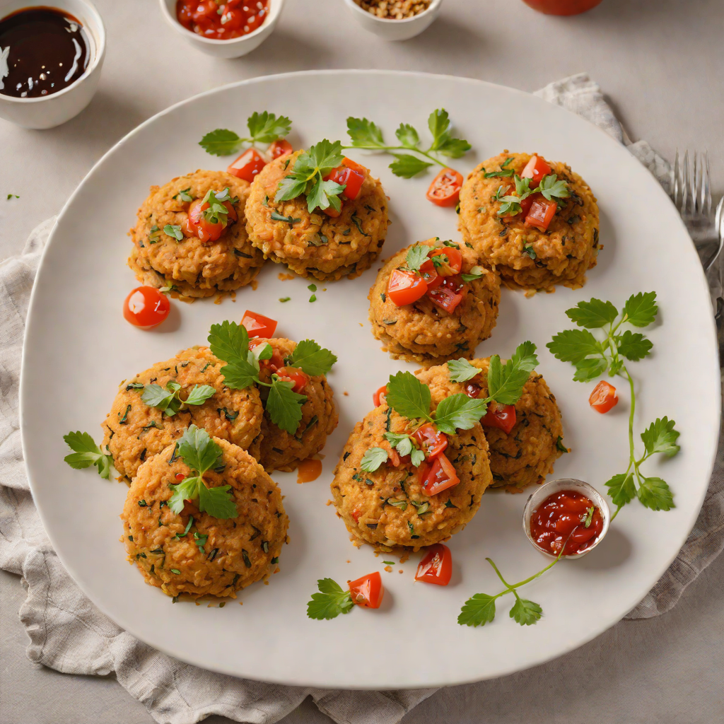 Spiced Ugali Cakes with Tomato and Onion Chutney