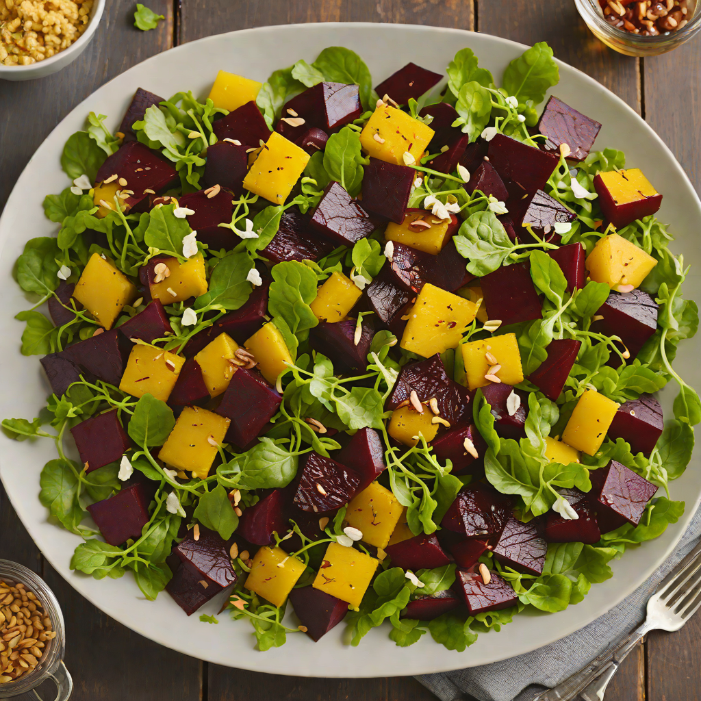 Roasted Beet and Michigan Cherry Salad with Maple-Dijon Dressing