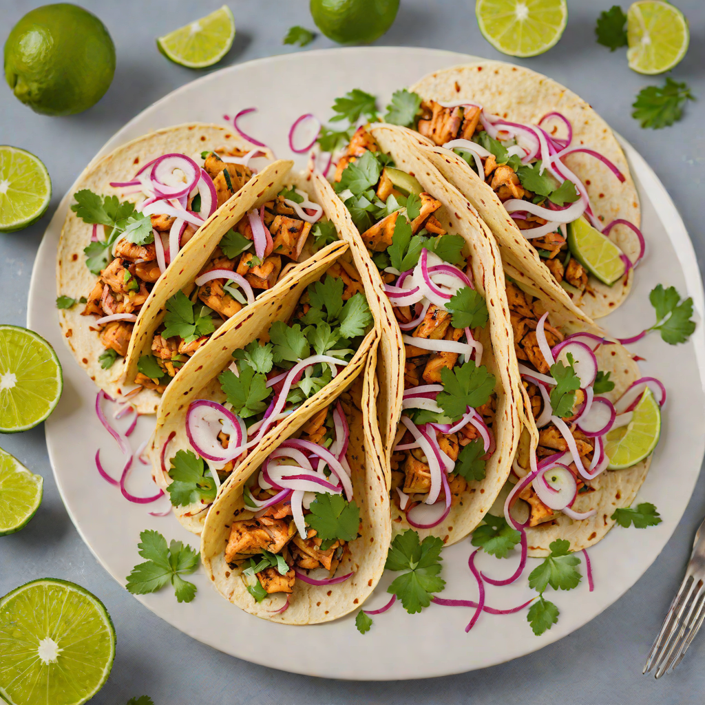 Cilantro-Lime Grilled Chicken Tacos with Pickled Red Onion