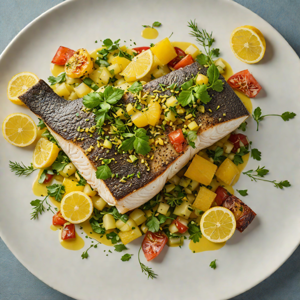 Pan-Roasted Sea Bass with Citrus and Herb Salsa Verde