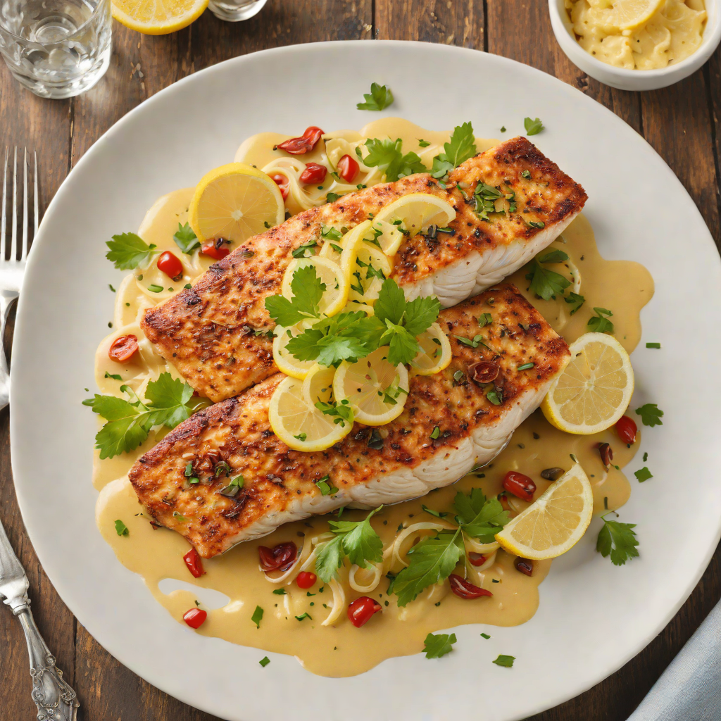 Pan-Seared Catfish with Cajun Spices and Lemon Butter Sauce