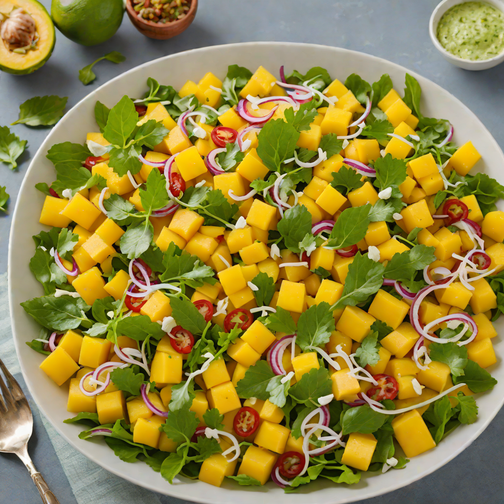 Tropical Mango and Jicama Salad with Lime-Chili Dressing