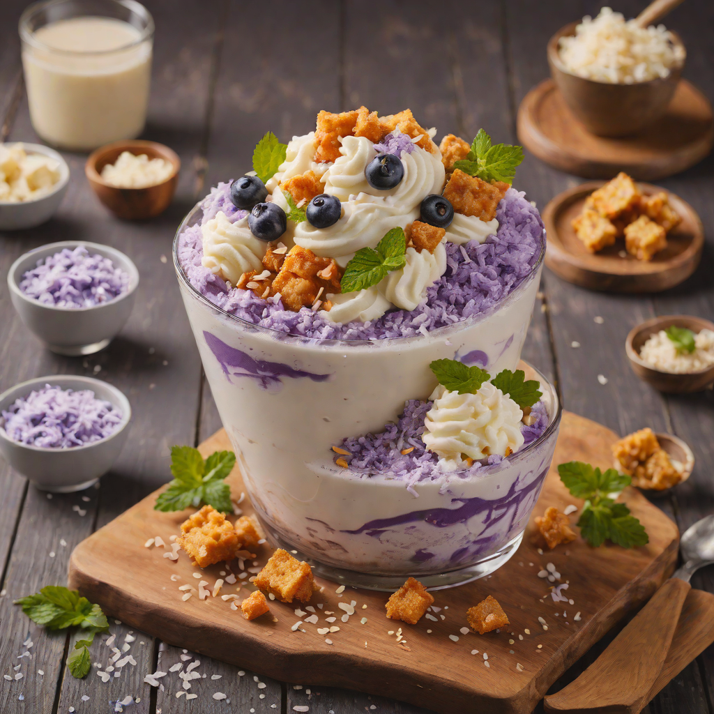 Sweet Halo-Halo with Ube and Coconut Cream