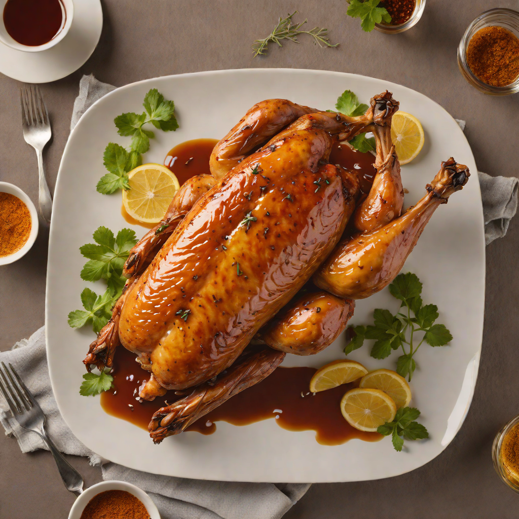 Slow-Roasted Chicken with Honey and Smoked Paprika Glaze