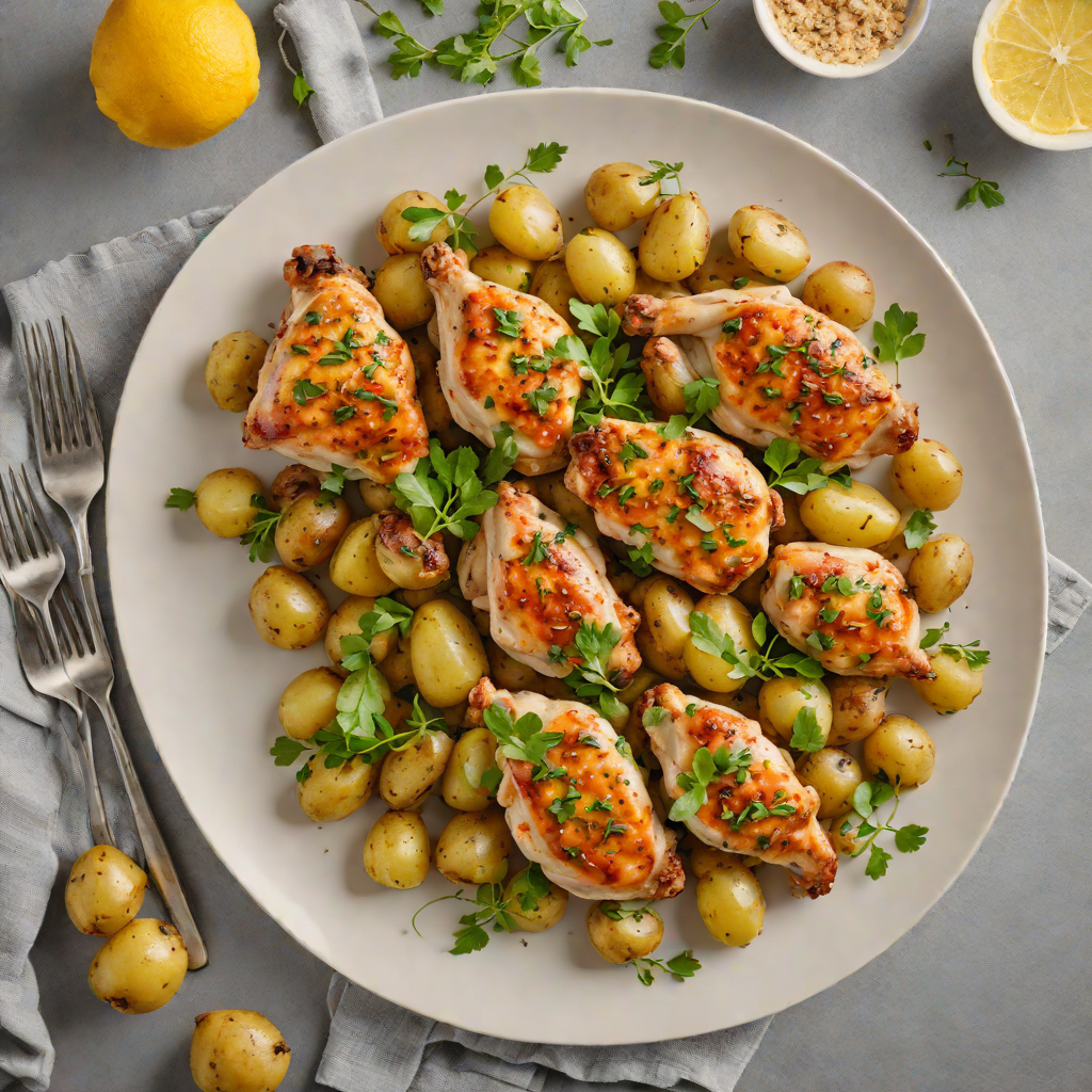One-Pot Garlic Lemon Chicken with Baby Potatoes