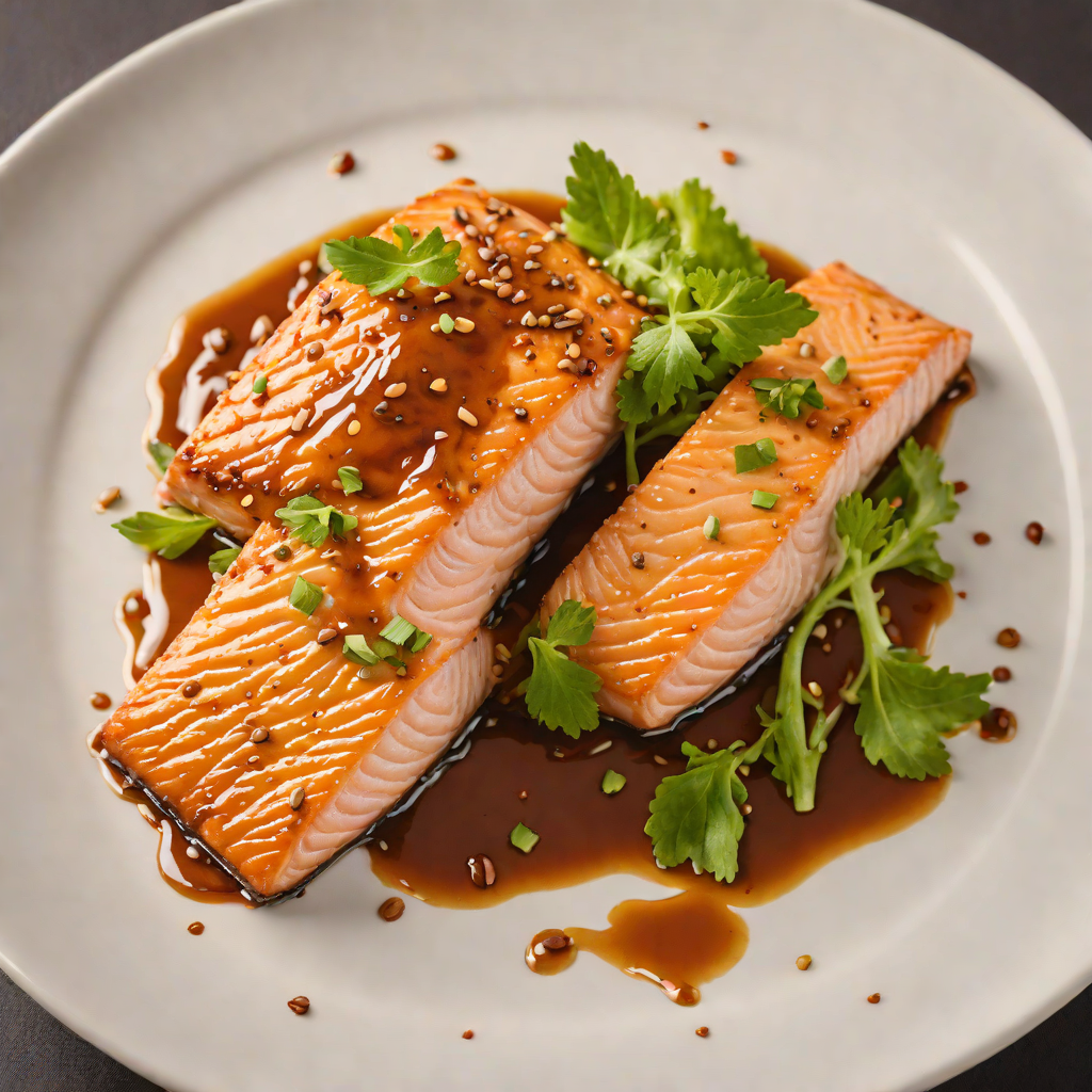 Pan-Roasted Salmon with Honey-Soy Glaze