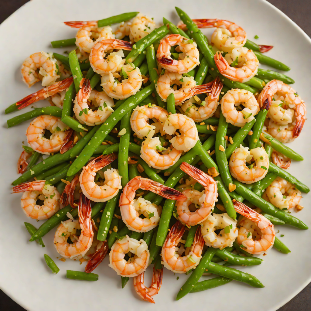 Stir-Fried Regional Shrimp with Garlic and Green Beans