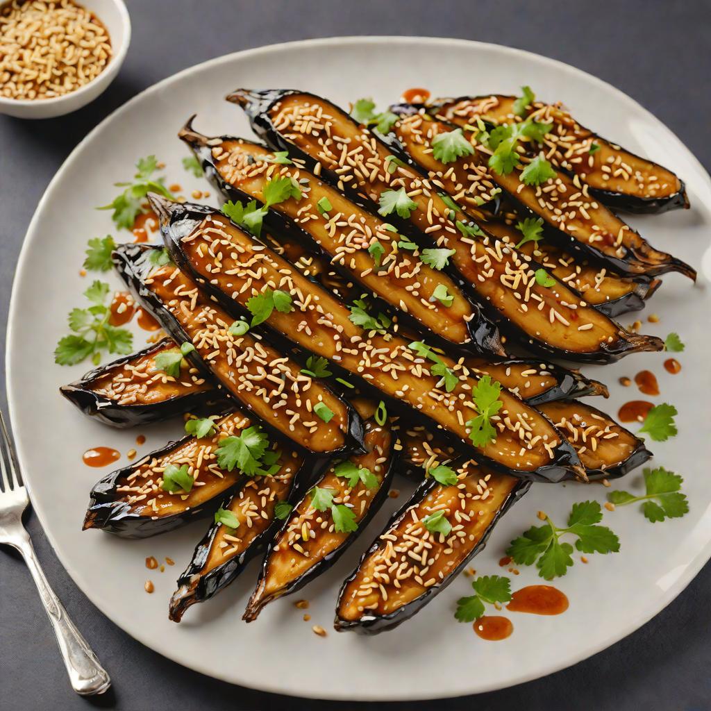 Spicy Miso-Glazed Eggplant with Sesame and Scallions