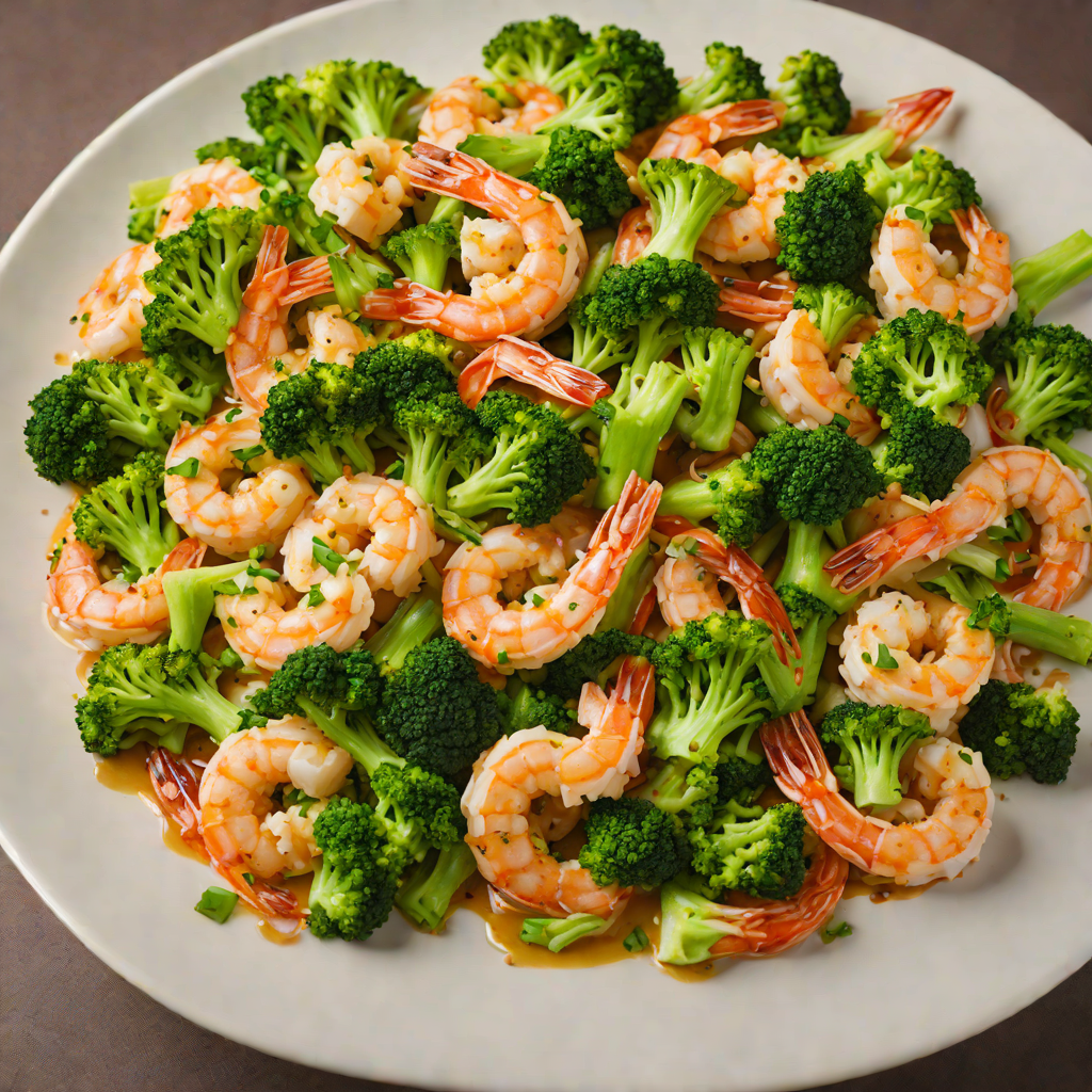Stir-Fried Shrimp and Broccoli in Spicy Garlic Sauce