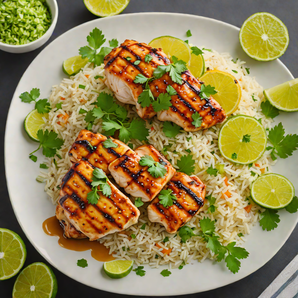 Grilled Citrus-Honey Chicken with Cilantro Lime Rice