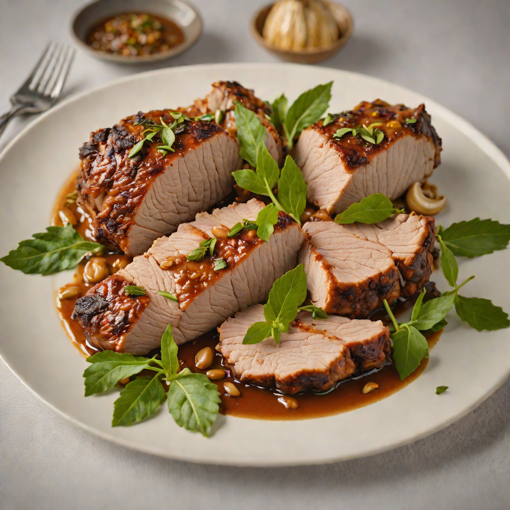 Slow-Cooked Pork Shoulder with Garlic and Bay Leaves