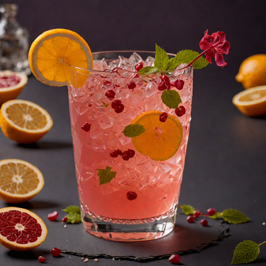 Chilled Citrus and Hibiscus Infused Beverage