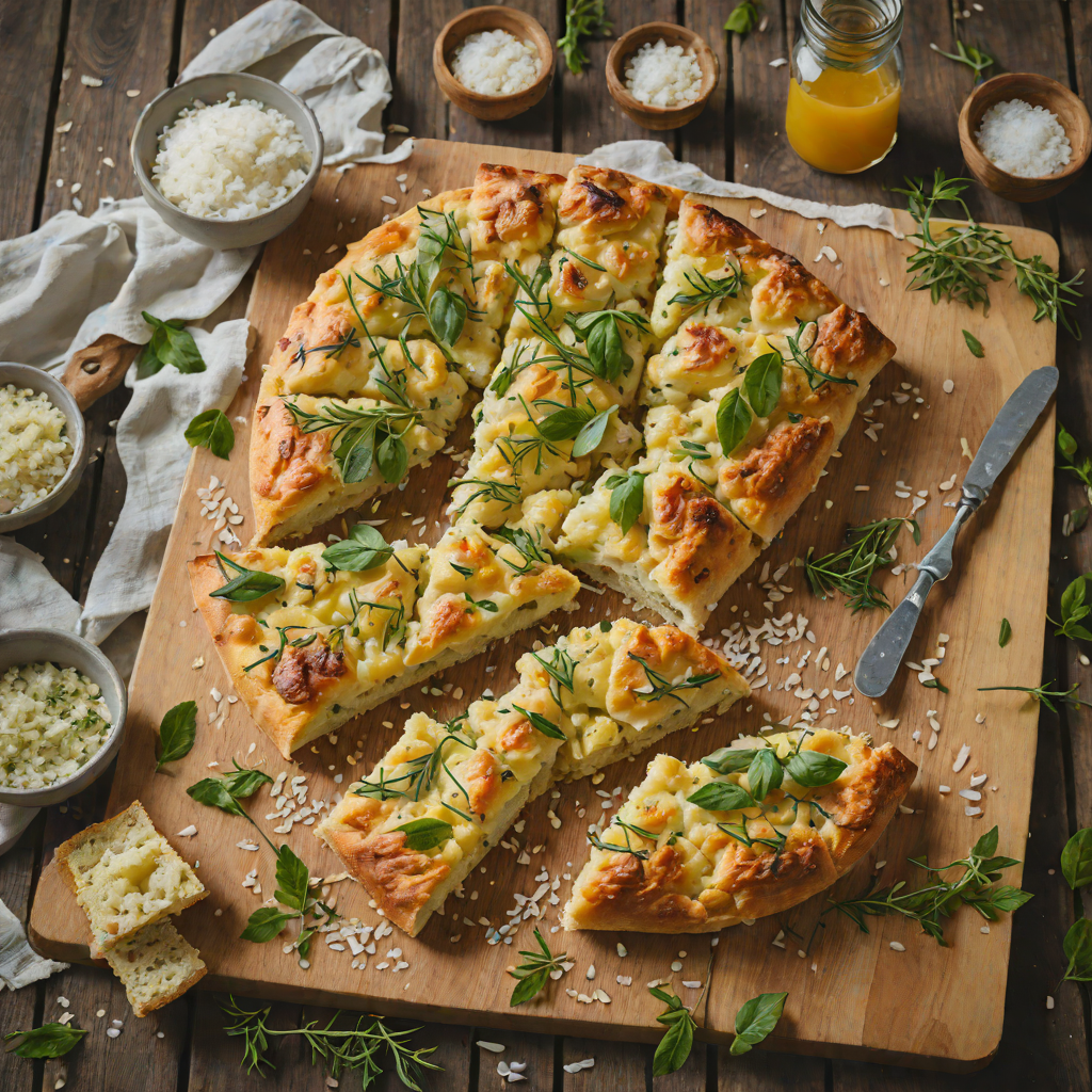 No-Knead Rustic Herb Focaccia with Sea Salt