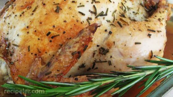 Half-Spiced Roast Chicken with Rosemary and Thyme