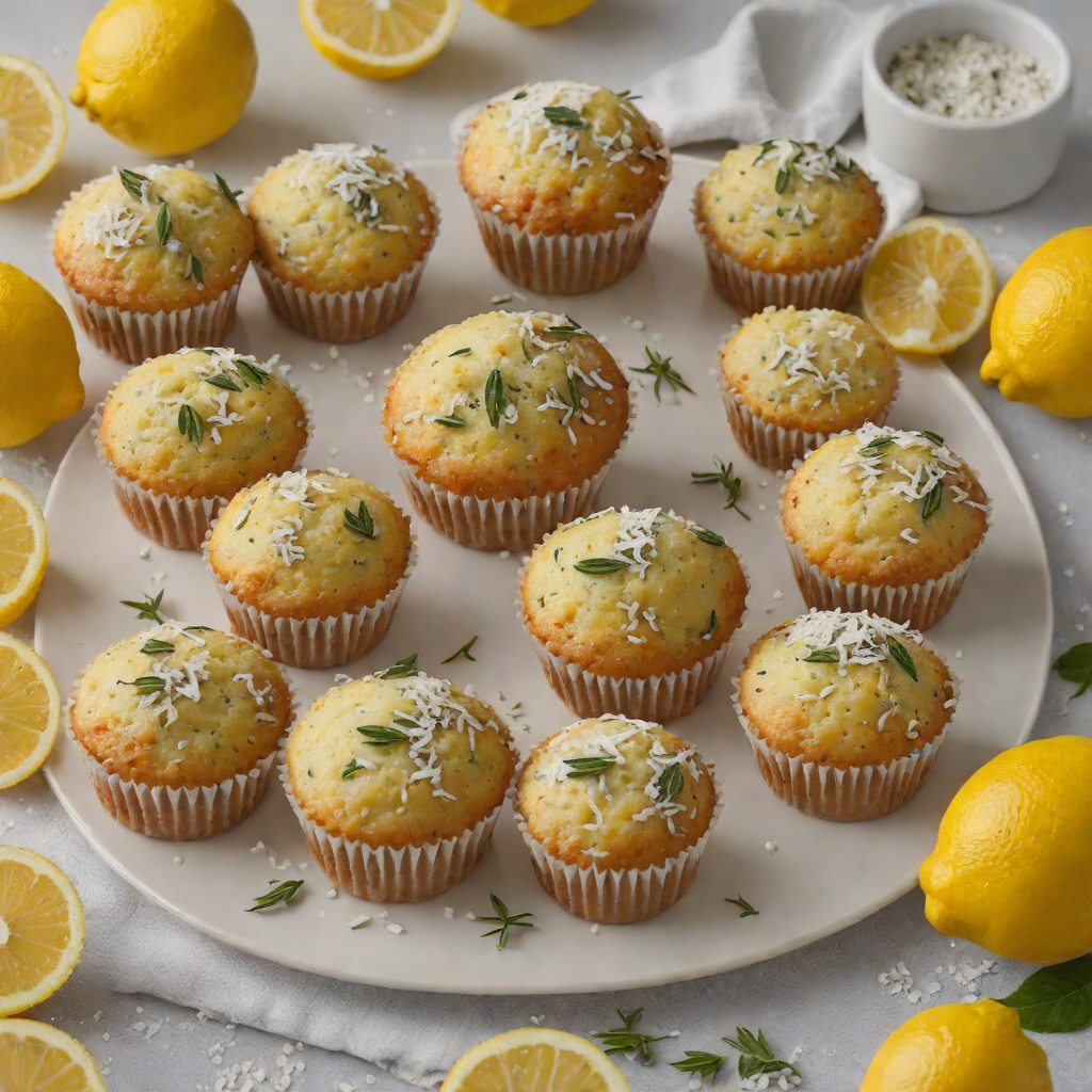 Snow-Dusted Lemon Poppy Seed Muffins