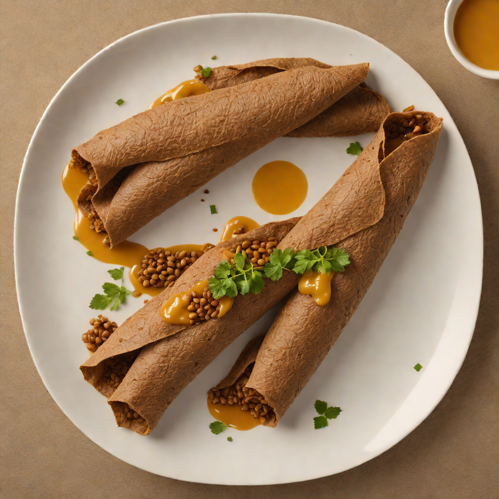 Injera-Wrapped Lentil Tibs with Spiced Clarified Butter