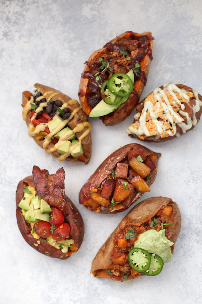 Half-Baked Sweet Potato with Maple-Glazed Toppings