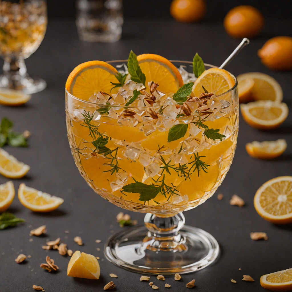 Herbal Bitter Bitters Cocktail with Citrus Peel