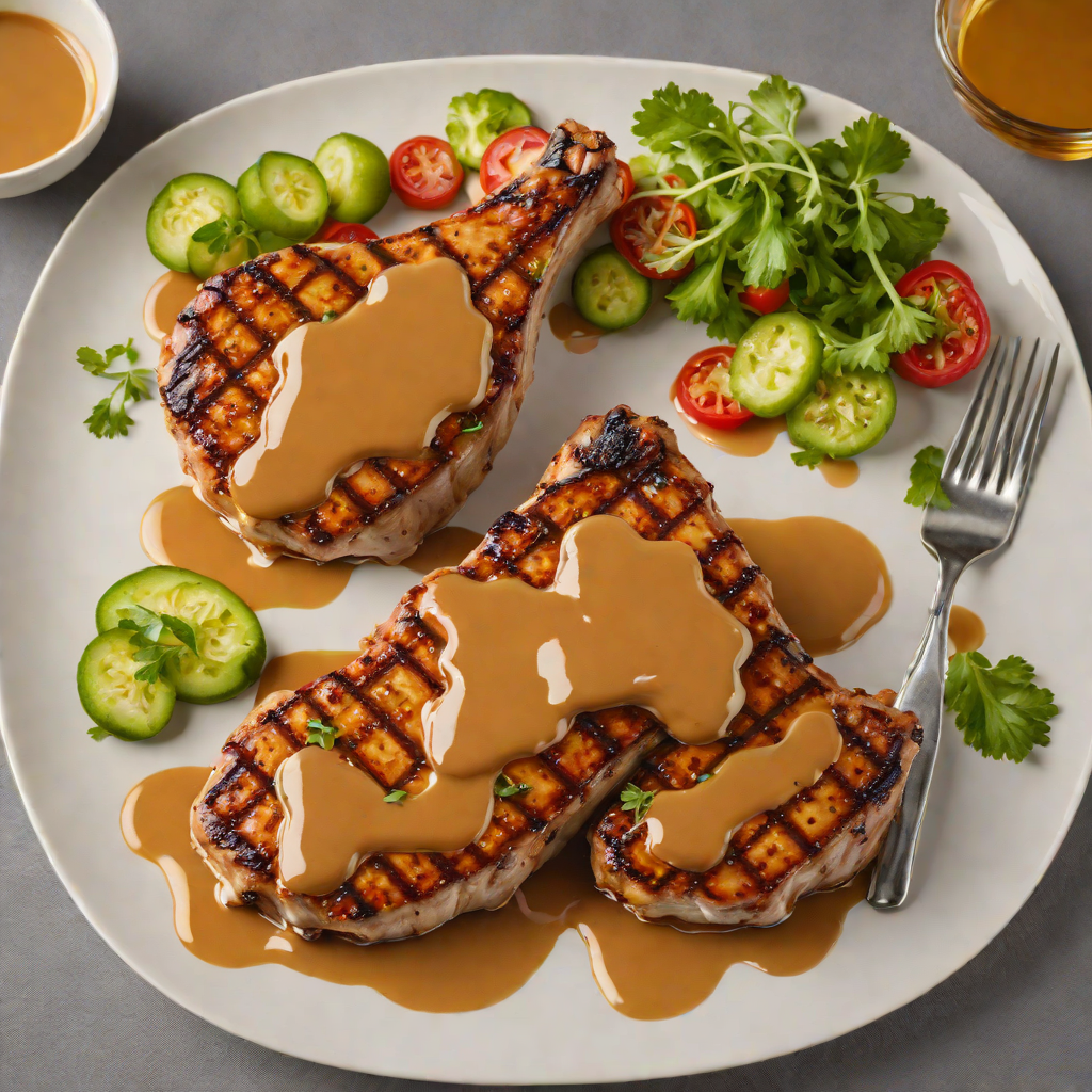 Whiskey-Glazed Grilled Pork Chops with Honey Mustard